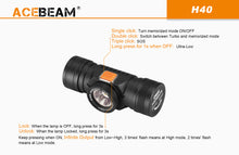 Acebeam H40 HD - compact, lightweight headlamp - Hi Power Flashlights, LED Torches