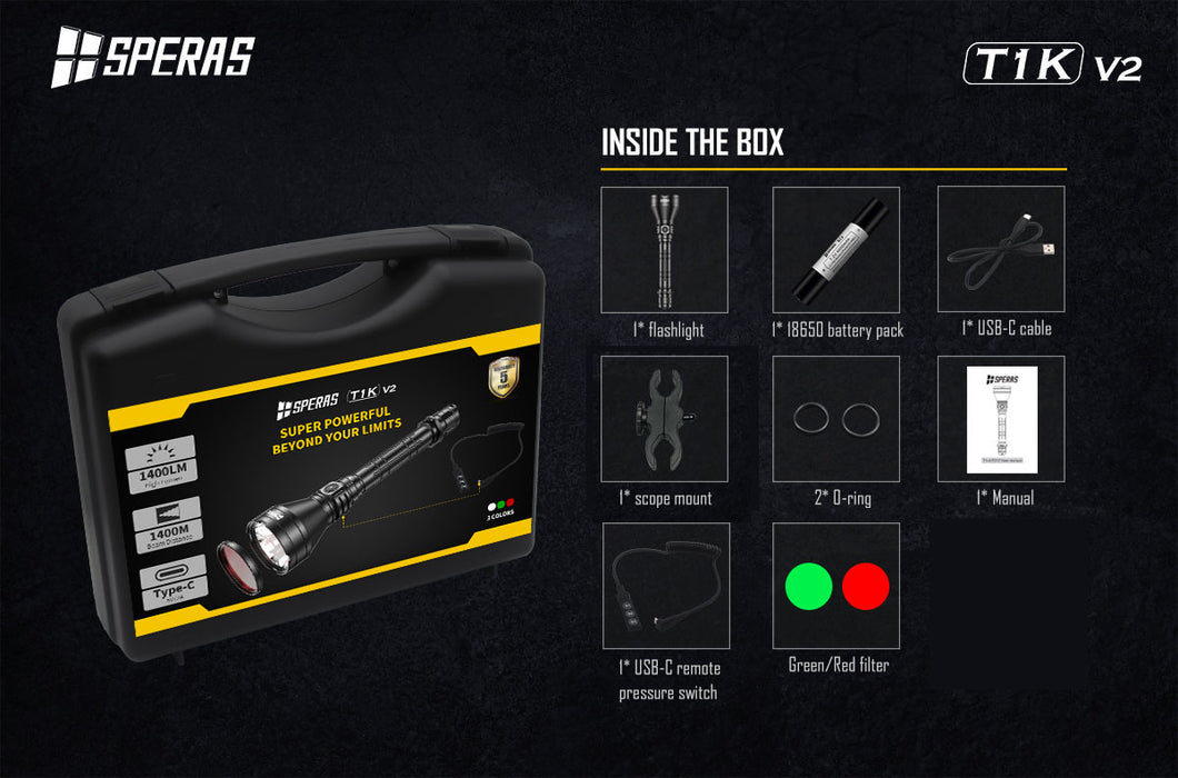 Speras T1K V2 NEW PRODUCT - Hi Power Flashlights