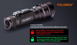 FOLOMOV 18650 L - Hi Power Flashlights