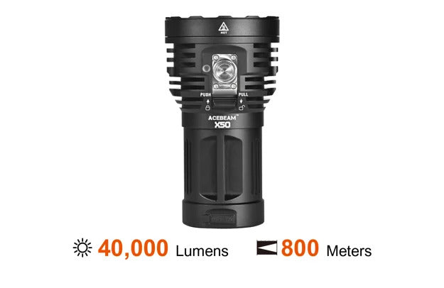 Acebeam X50 Multipurpose Handheld Searchlight  Powerful 40000 Lumen Rechargeable - Hi Power Flashlights