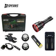 Speras Focus Adjustable LED Torch - White, Red & Green - Hi Power Flashlights