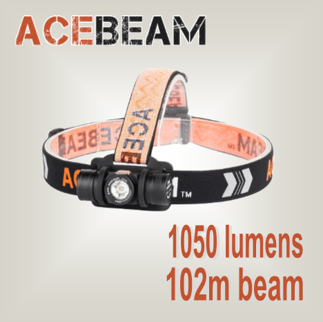 Acebeam H40 HD - compact, lightweight headlamp - Hi Power Flashlights, LED Torches