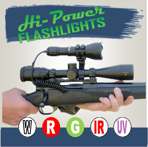 Hi-Power Hydra H5.0 Superior 5-in-1 Hunting flashlight w/UV - Hi Power Flashlights, LED Torches