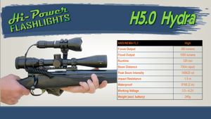 Hi-Power Hydra H5.0 Superior 5-in-1 Hunting flashlight w/UV - Hi Power Flashlights, LED Torches