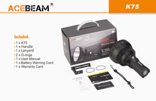 Acebeam K75  OUTSTANDING With 4X 3100mah batteries & Charger - Hi Power Flashlights, LED Torches