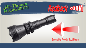 Hi-Power Redback ZOOM - Focusable Fox Hunting Light - Hi Power Flashlights, LED Torches