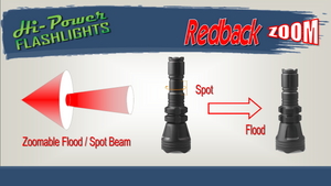 Hi-Power Redback ZOOM - Focusable Fox Hunting Light - Hi Power Flashlights, LED Torches