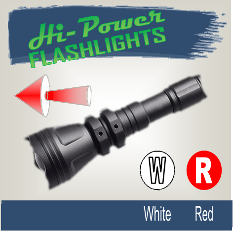 Hi-Power Redback ZOOM - Focusable Fox Hunting Light - Hi Power Flashlights, LED Torches