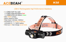 Acebeam H30 - Hi Power Flashlights, LED Torches
